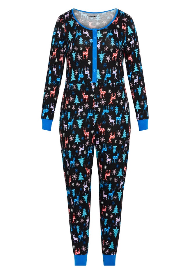 Festive Print Onesie image number 2