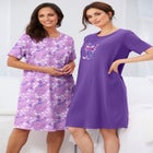 2-Pack Short-Sleeve Sleepshirt image number null