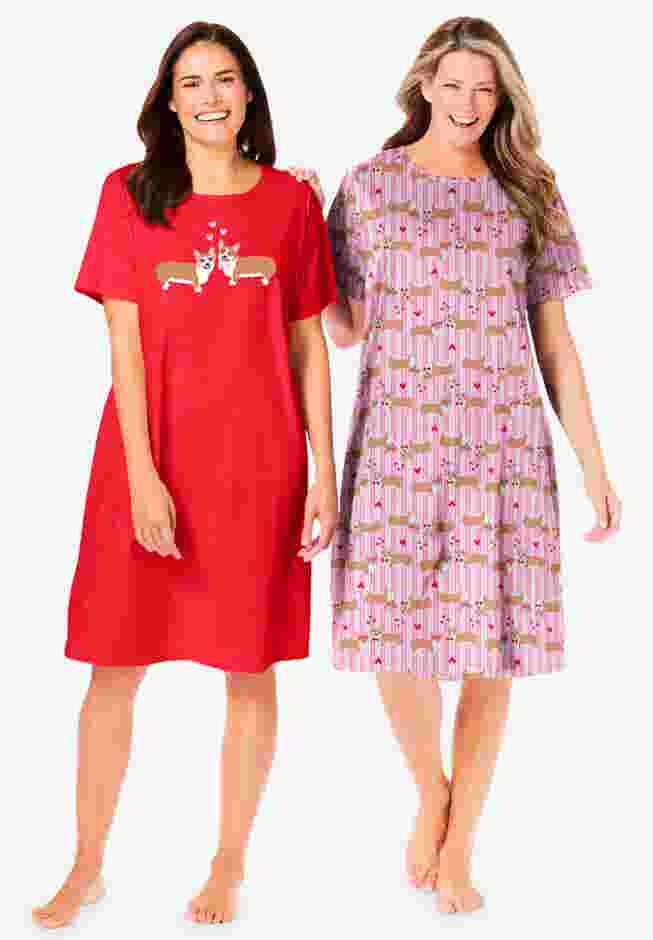 2-Pack Short-Sleeve Sleepshirt image number 0