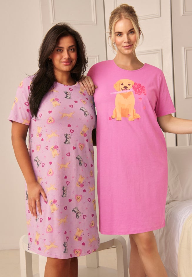 2-Pack Short-Sleeve Sleepshirt image number 4