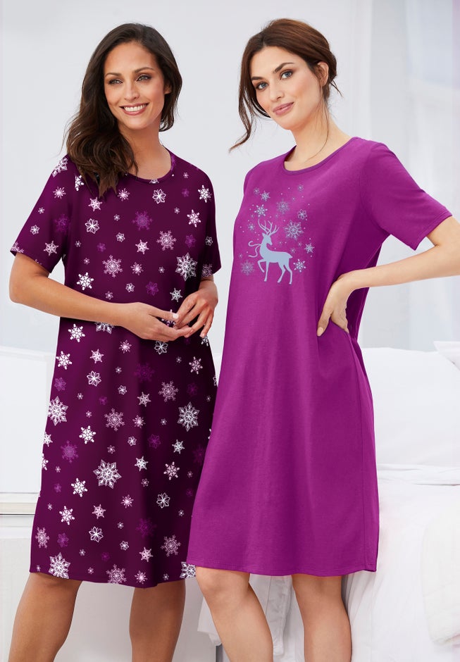 2-Pack Short-Sleeve Sleepshirt image number 4