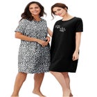 2-Pack Short-Sleeve Sleepshirt image number null