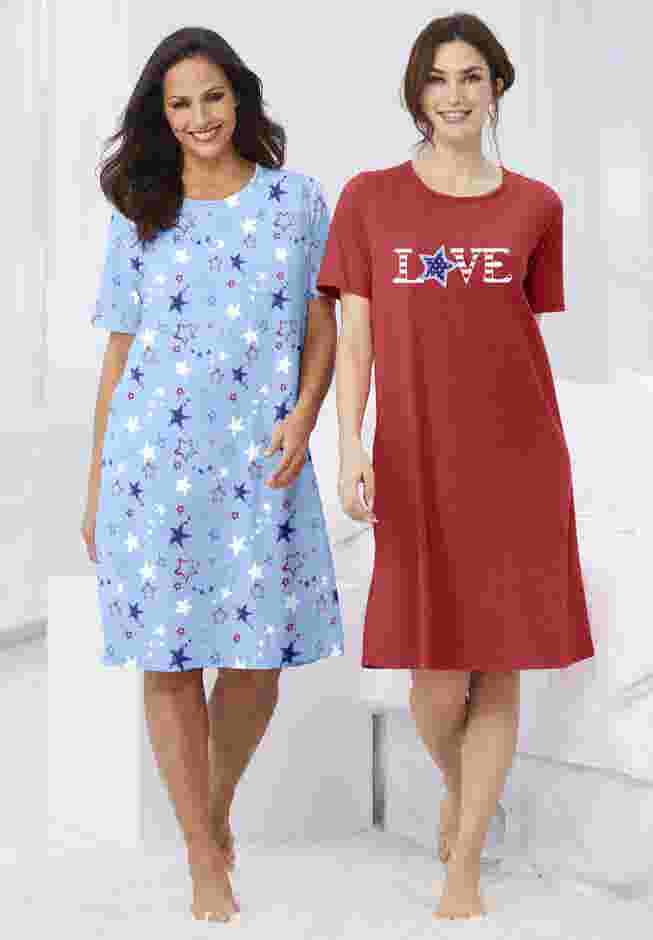 2-Pack Short-Sleeve Sleepshirt image number 0