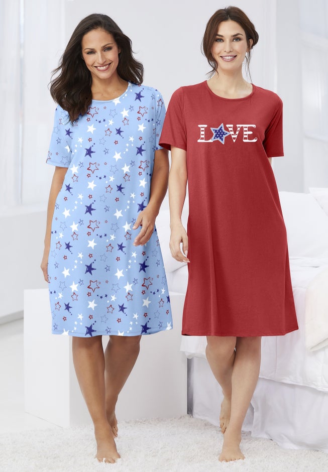 2-Pack Short-Sleeve Sleepshirt image number 0