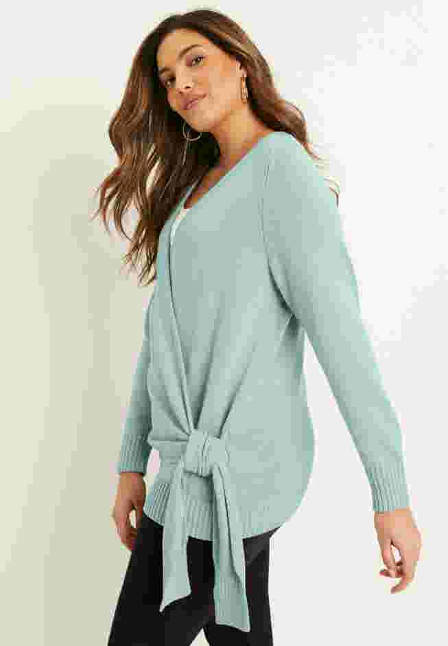 Wrap-Front Cardigan image number 3
