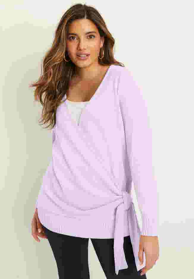 Wrap-Front Cardigan image number 4