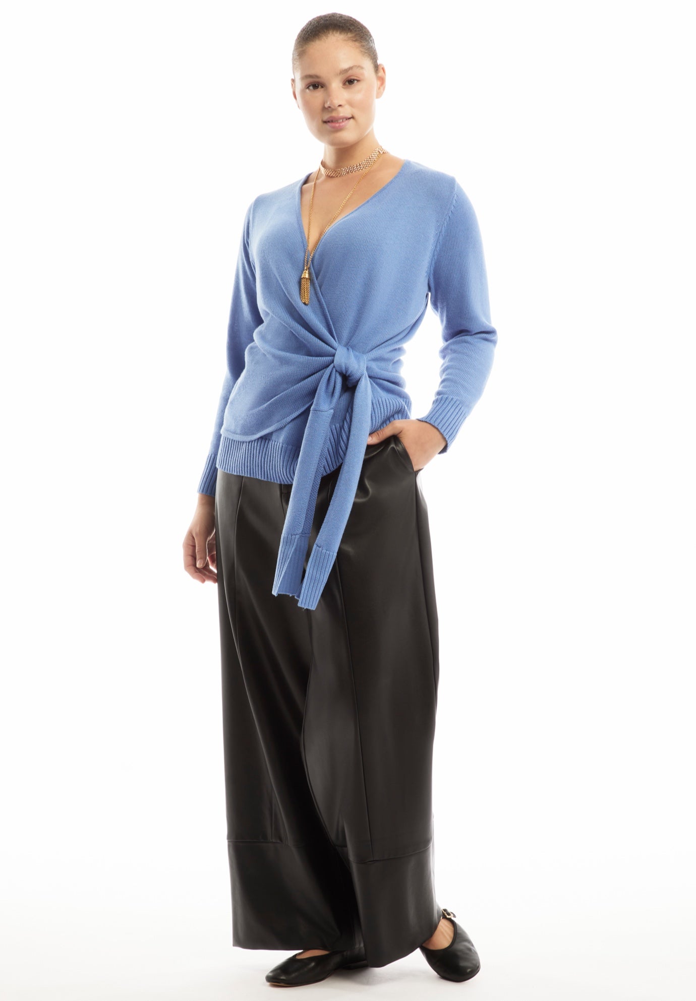 Wrap-Front Cardigan image number 0