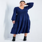 Indi Puff Sleeve Shirred Dress image number 0