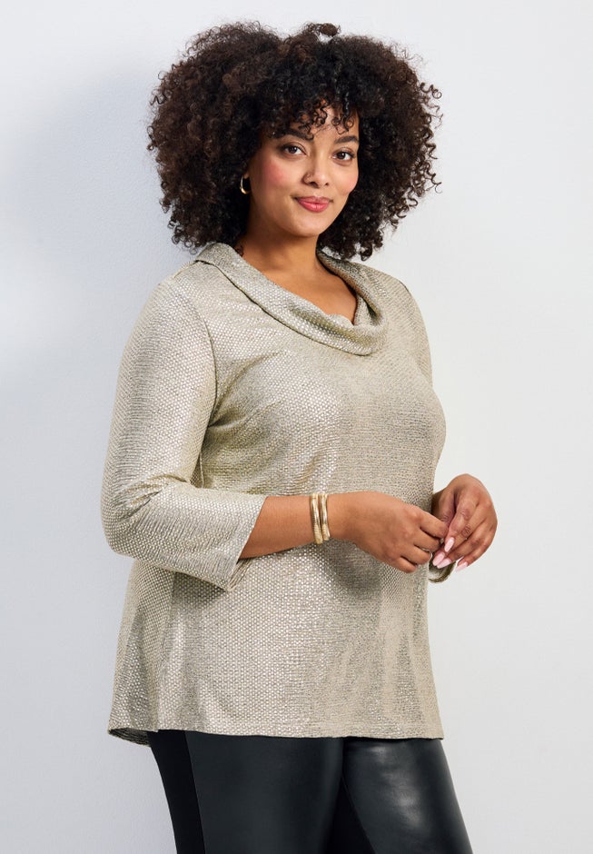 Felicia Metallic Knit Top image number 2