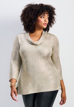 Felicia Metallic Knit Top