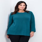 Breanna Eyelet Detail Hacci Top image number 0