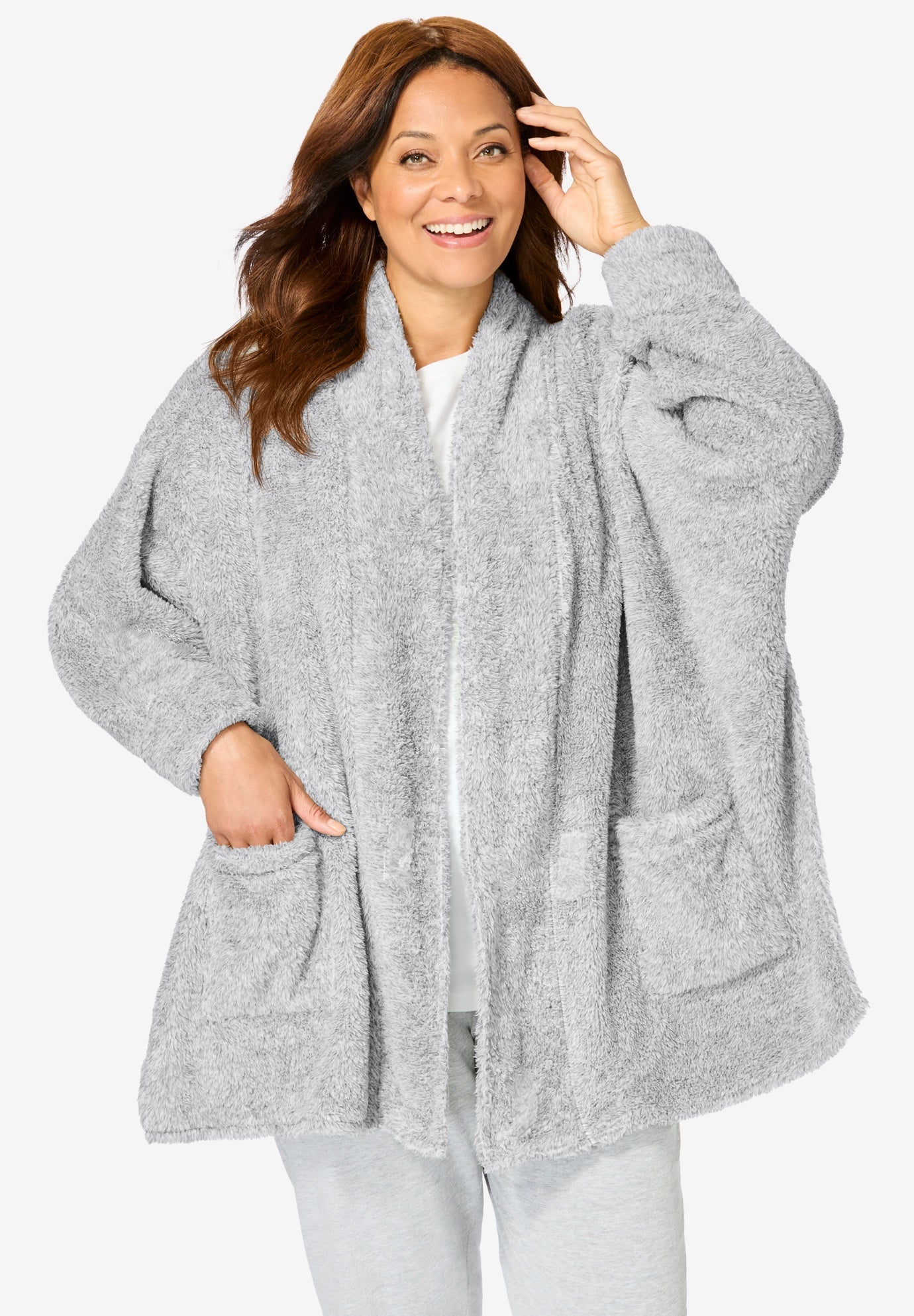 Dreams & Co.&reg; Fluffy Bed Jacket. image number 0