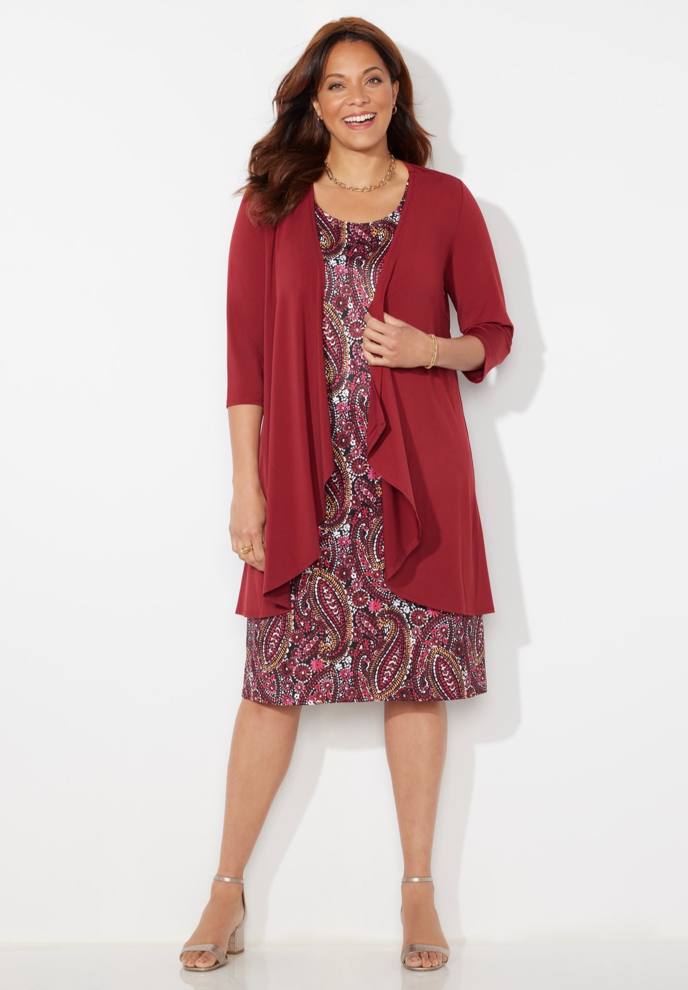 Soft Knit Jacket Dress image number 0