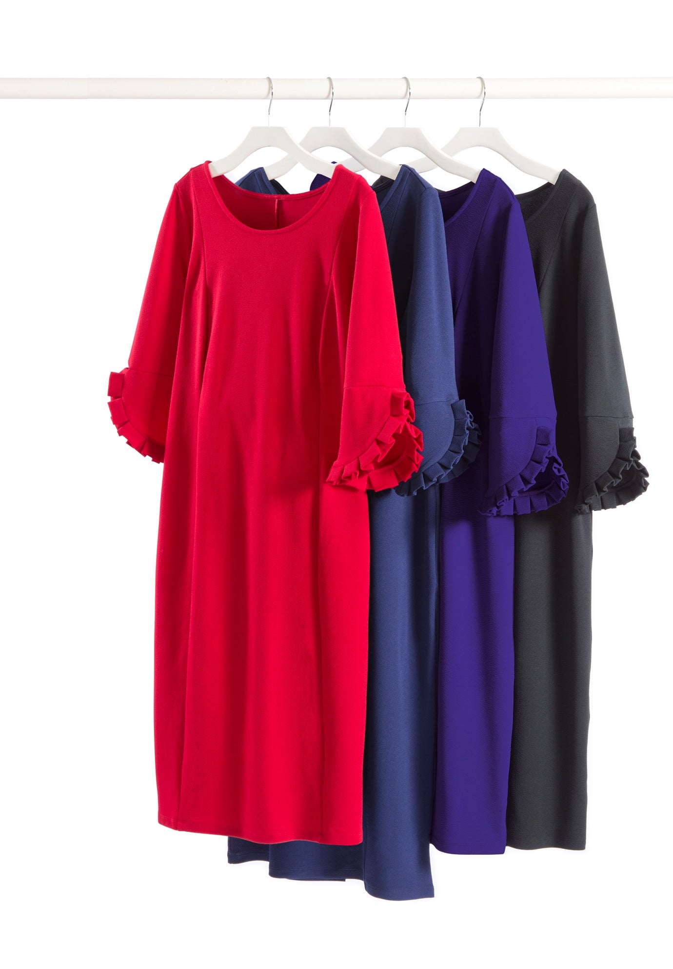 Ruffle Sleeve Shift Dress image number 5