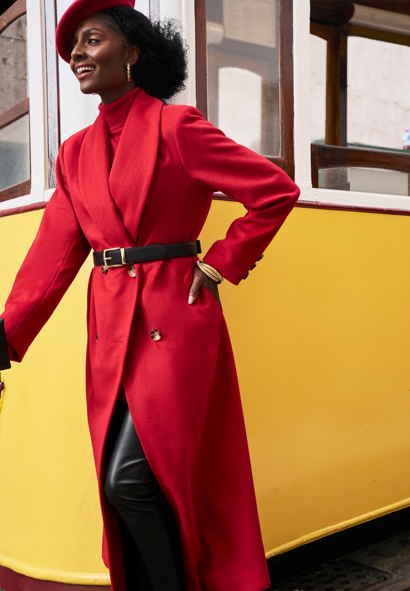 Long Shawl Collar Wool Coat image number 0