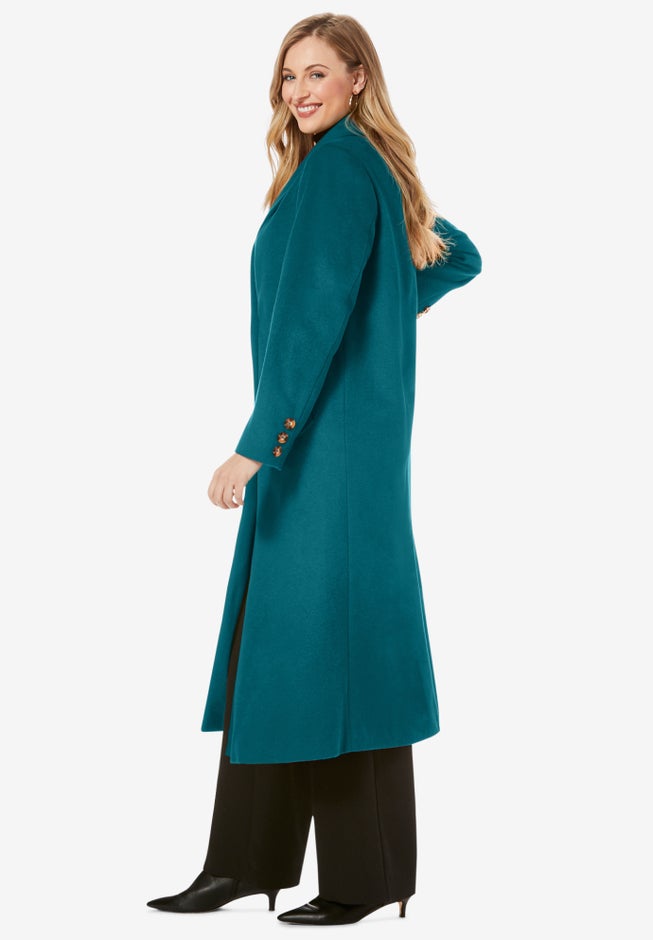 Long Shawl Collar Wool Coat image number null