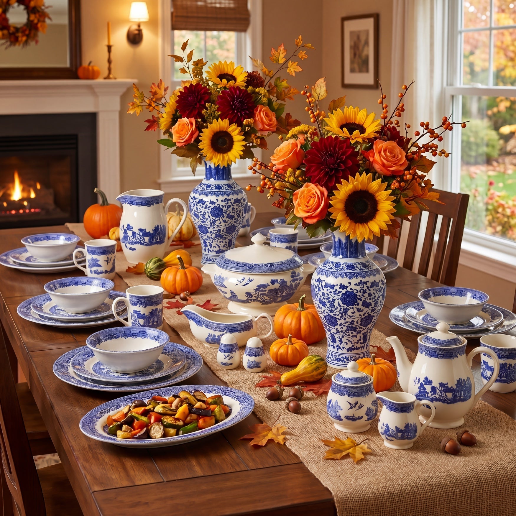 Blue Willow 3-Pc. Salt & Pepper Shaker with Gravy Server image number 7