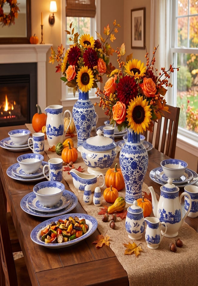 Blue Willow 3-Pc. Salt & Pepper Shaker with Gravy Server image number 7