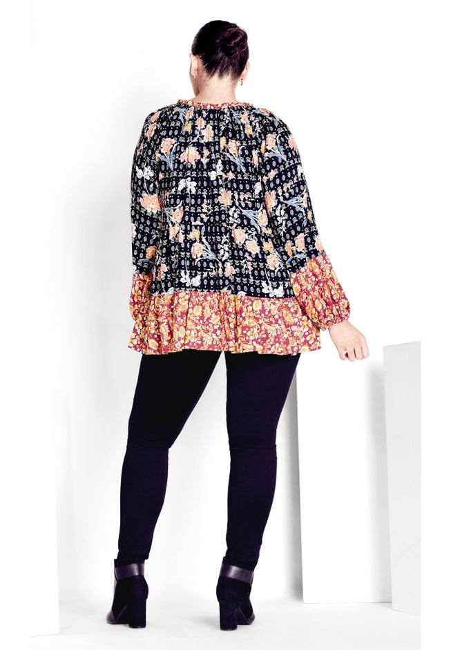 Imari Empire Waist Spliced Top image number 2