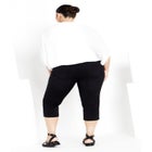 Pull On Cropped Denim Capri image number 6