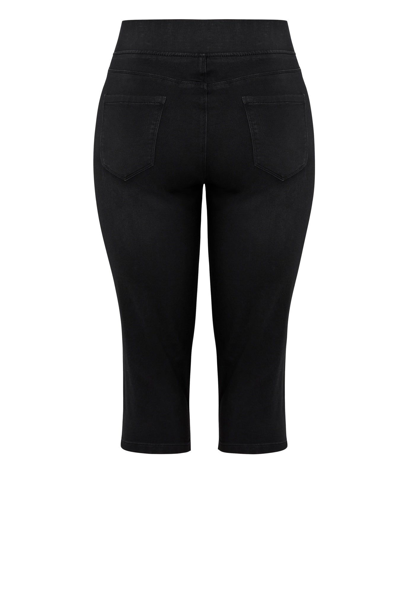 Pull On Cropped Denim Capri image number 7