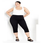 Pull On Cropped Denim Capri image number 0