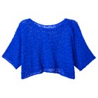 Popcorn Knit Pullover Sweater image number null
