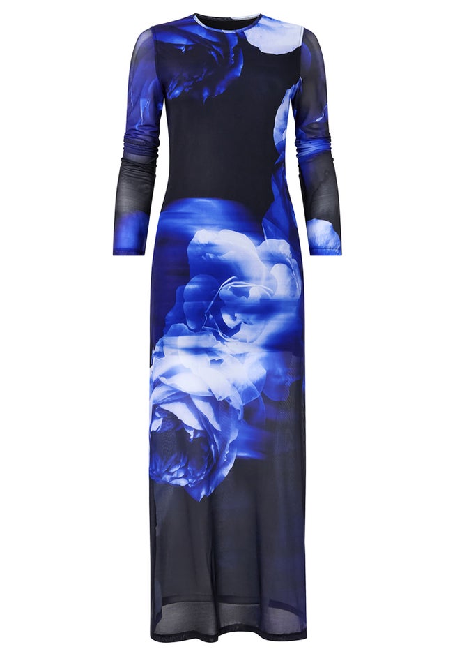 Stretch Mesh Midi Dress image number 3