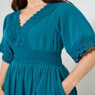 Crochet Trim Boho Midi Dress image number 1