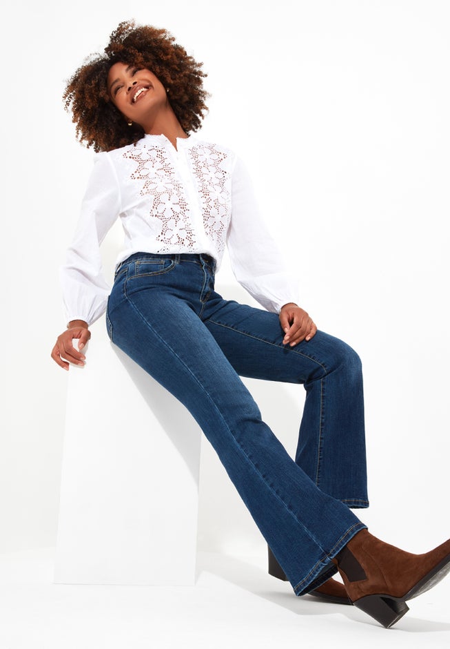 Stretch Denim Bootcut Jean image number null