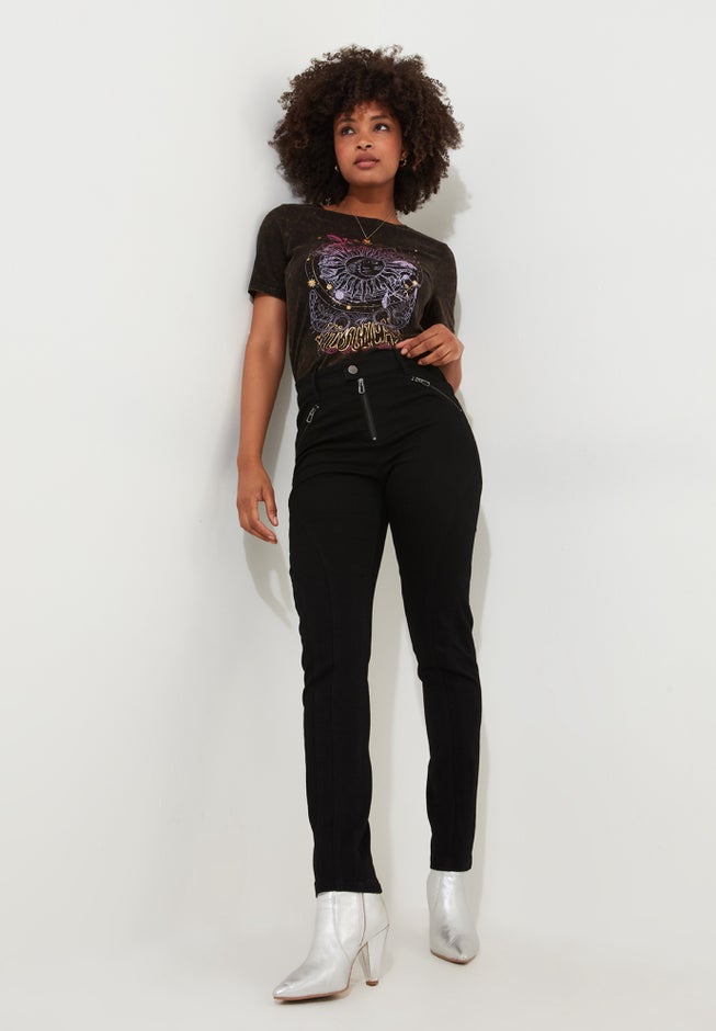 Stretch Denim Rocker Skinny Jean image number null