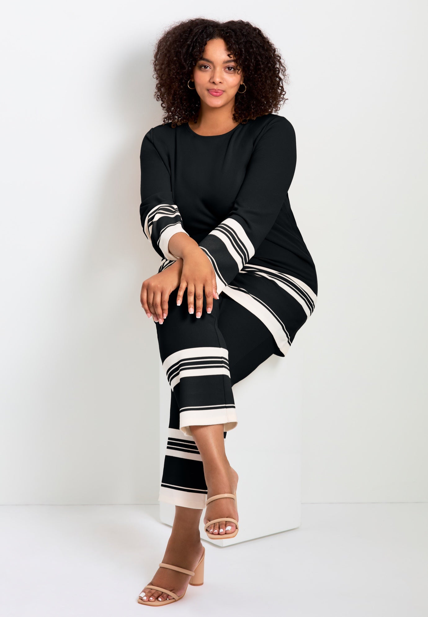 Border Stripe Straight Leg Pant image number 1