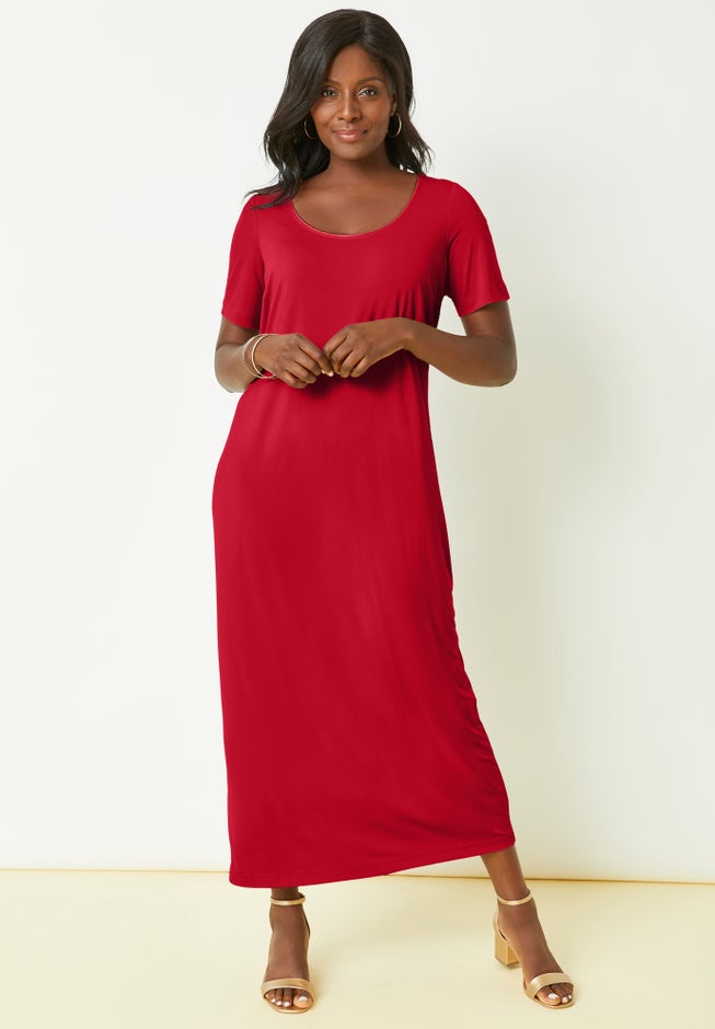 2-Piece Stretch Knit Duster Set image number 1