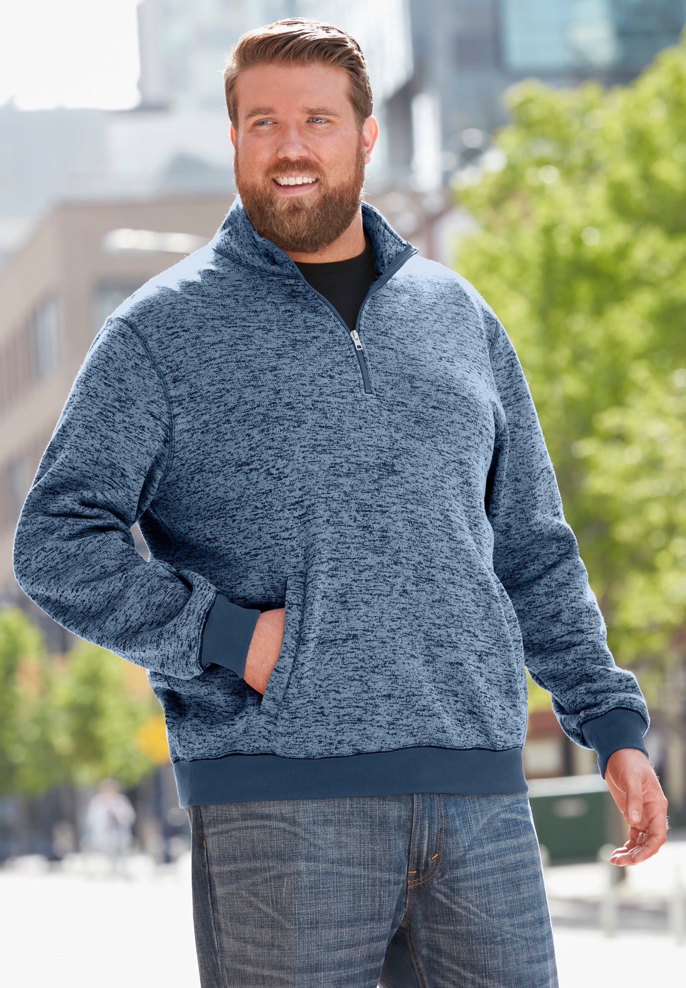 Quarter Zip Fleece Sweater image number 1
