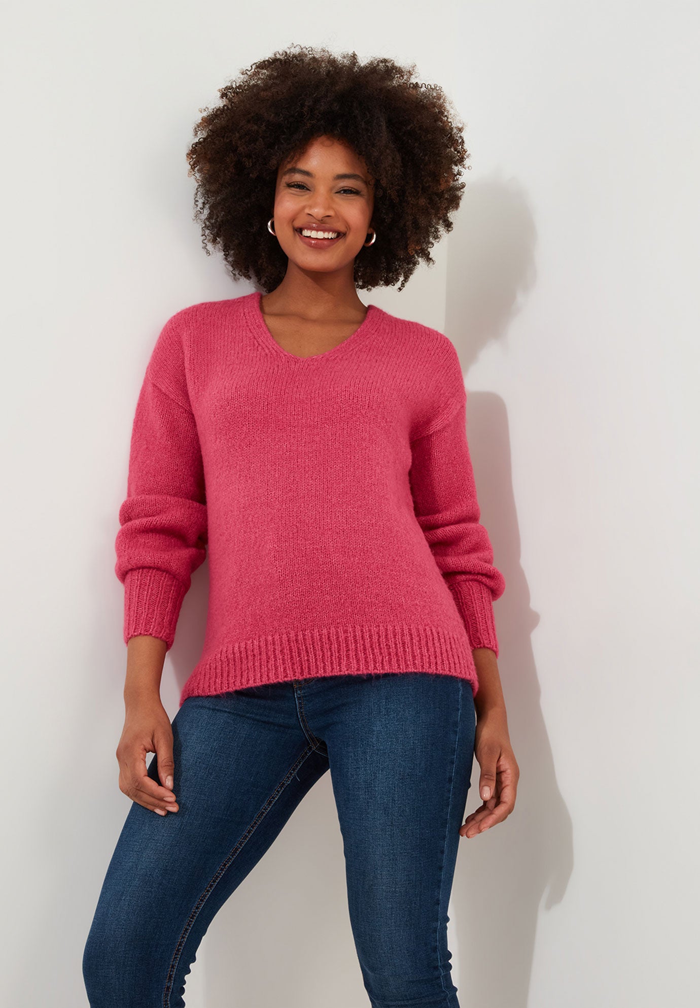 Cozy V-Neck Pullover Sweater image number 1