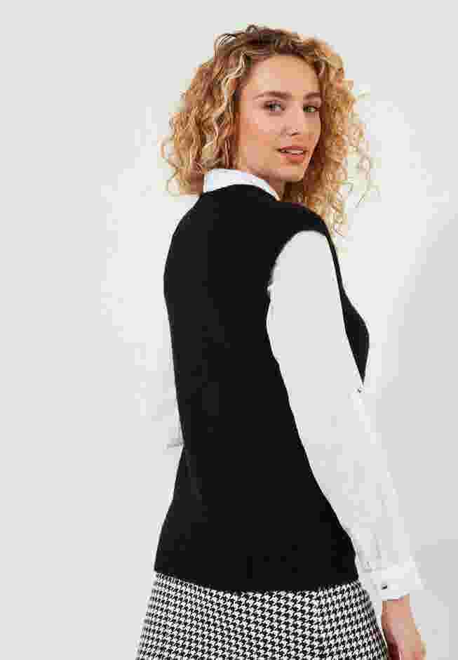 Rib V-Neck Sweater Vest image number 2