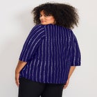Split-Neck Foil Top image number 1