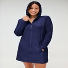 Chlorine Resistant Quick-Dry Hoodie Zip Front Cover Up image number null