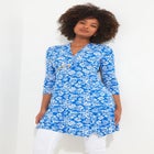 Stretch Knit Asymmetrical Tunic image number null