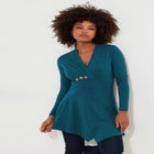 Stretch Knit Asymmetrical Tunic image number null