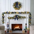 36" Pre-Lit Midnight Blue Swag image number null