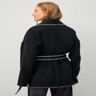 Wrap Jacket With Whipstitch Trim image number null