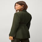 Shawl Collar Blazer With Self-Tie Belt image number null