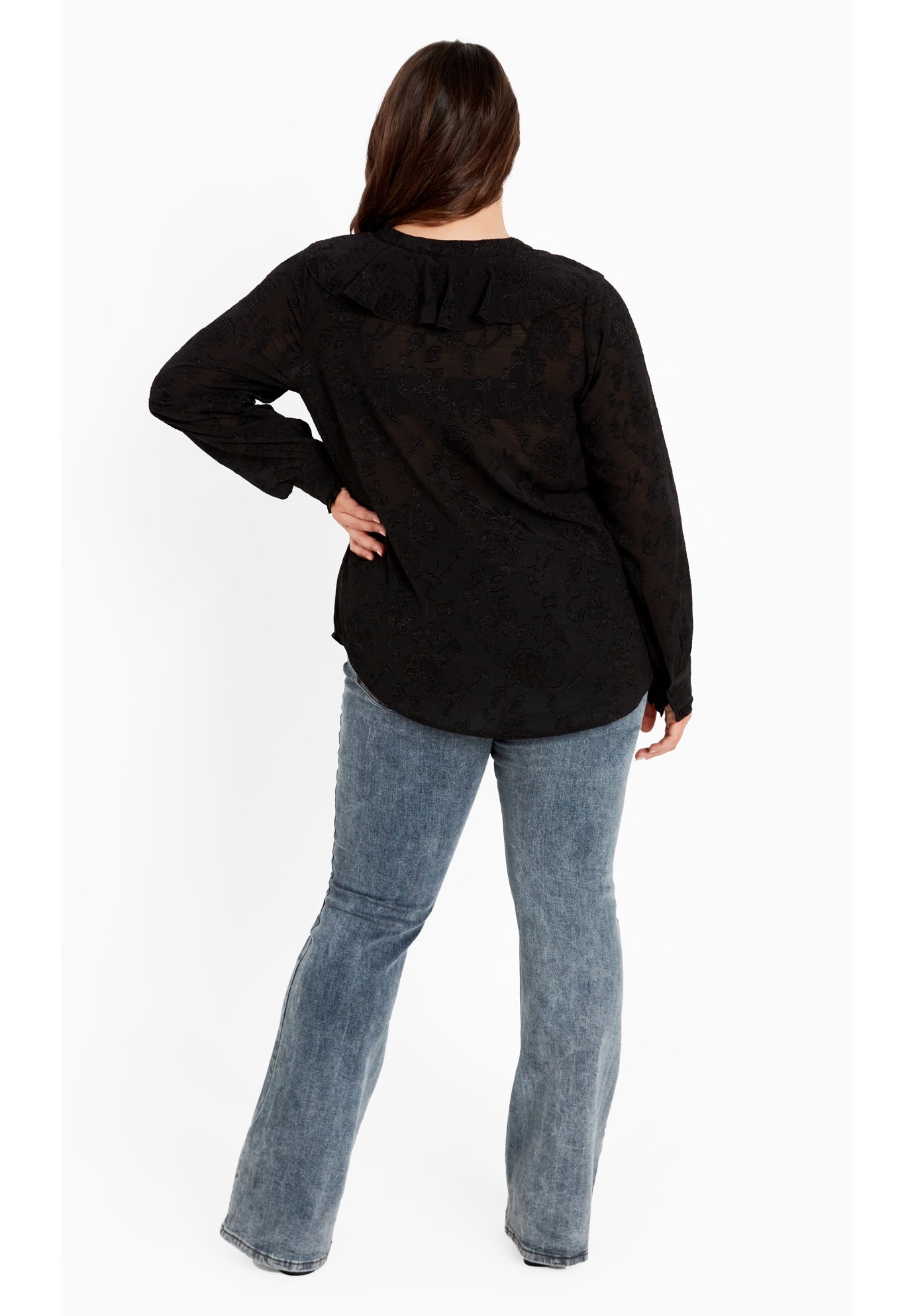 Blake Ruffle Neck Top image number 3