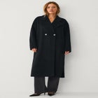 Double Breasted Wool Coat With Side Slits image number null