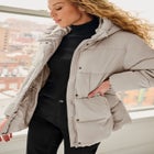 Hooded Drawstring Puffer image number null