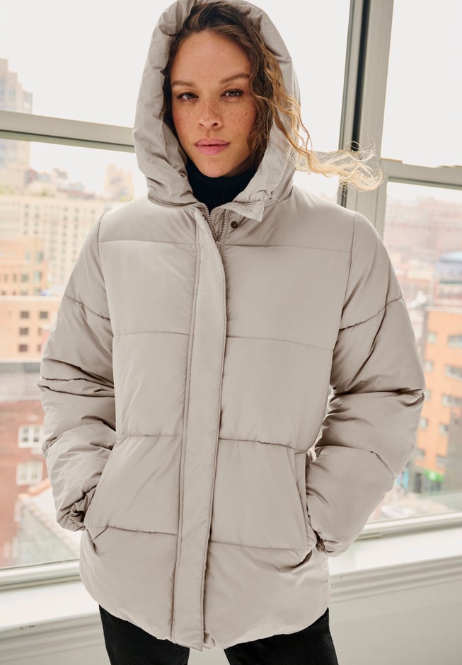 Hooded Drawstring Puffer image number 4