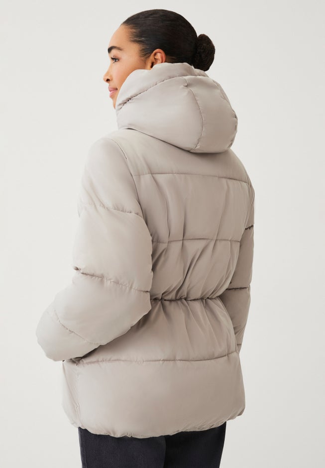 Hooded Drawstring Puffer image number 1