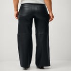 5 Pocket Faux Leather Wide Leg Pants image number null