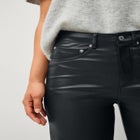 5 Pocket Faux Leather Wide Leg Pants image number null